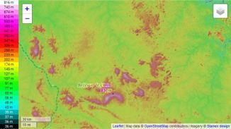 Carte avec élévation